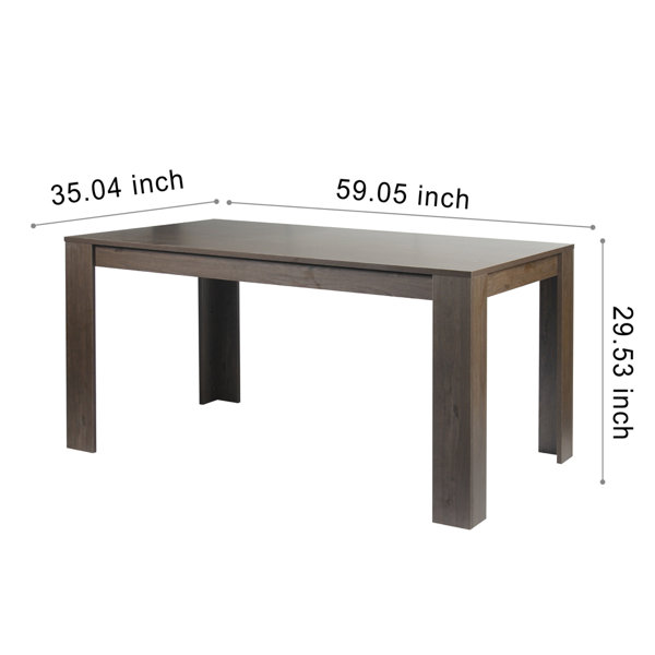Union Rustic Romulus 59 Farmhouse Dining Table for 6 Persons Reviews Wayfair